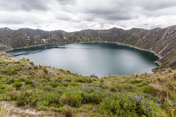 Quilotoa crater lake, Ecuador