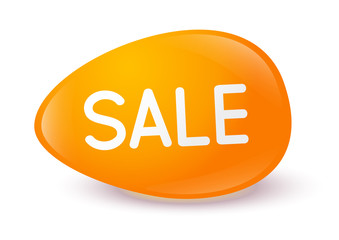 Sale message on glossy bubble