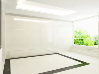 Fototapeta premium 3D render of empty room interior