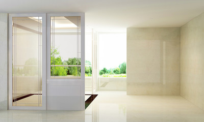 Fototapeta premium 3D render of empty room interior