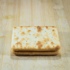 Cracker on wooden