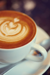 Colored cappuccino