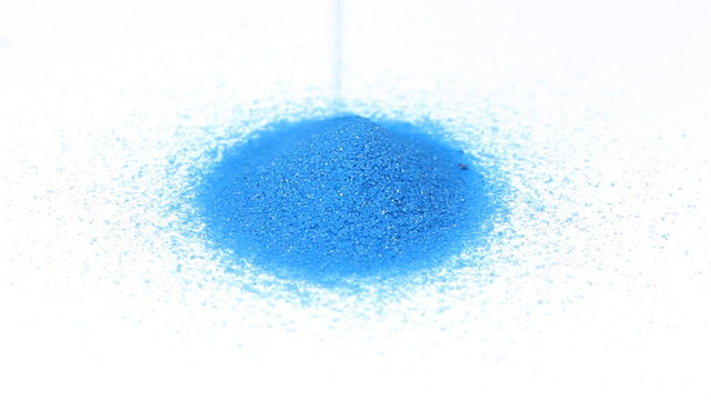 Blue sand are slowly falling. Strewing blue sand. Definition 1280x720 px