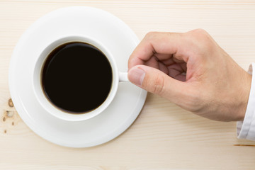 コーヒーとビジネスマン