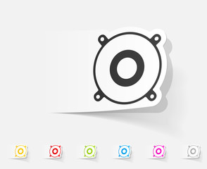 realistic design element. speaker