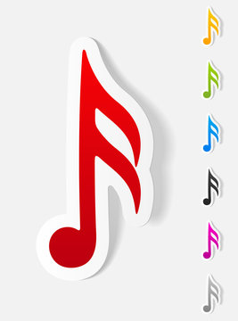 realistic design element. musical note