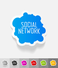 realistic design element. social network