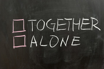 Obraz premium Together or alone