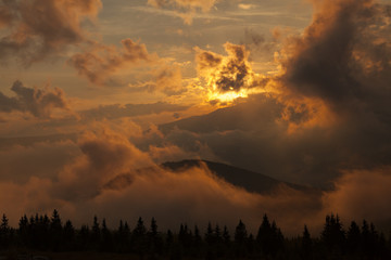 Colorful sky during spectacular sunset