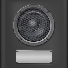 Sound speaker with metal plate