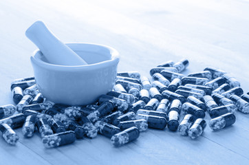 Retro Pharmaceutical Background with Light Source form Back.