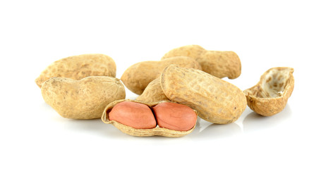 Peanut isolated on the white background