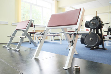 Interior of a fitness hall