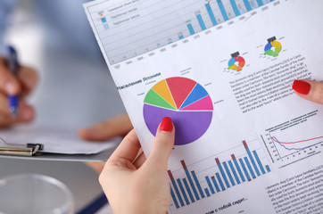Group of business people working together on white background