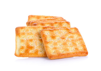crackers with sugar isolated on the white background