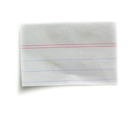 Piece of torn paper on plain background