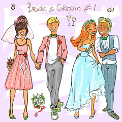 Bride and Groom set 1