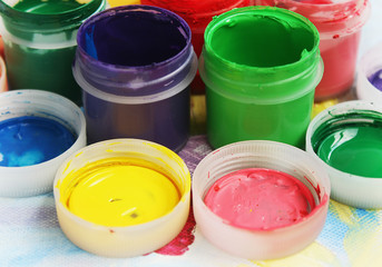 Set of color paints