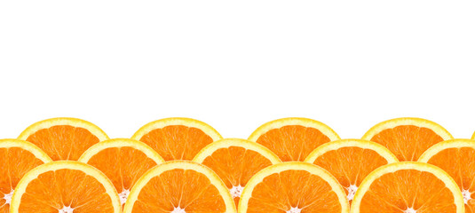 slice of orange isolated on white background