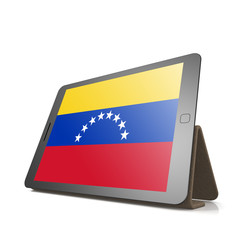 Fototapeta premium Tablet with Venezuela flag