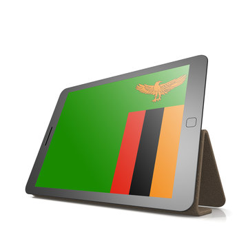 Tablet with Zambia flag