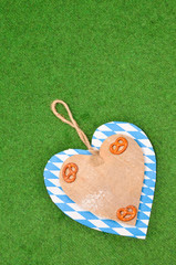Oktoberfest background with a heart shape
