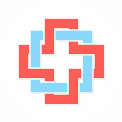 Vector medical logo design template 