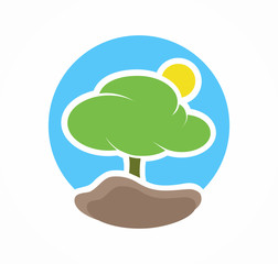Vector tree logo or icon