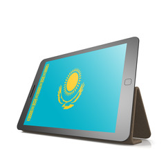 Tablet with Kazakhstan flag