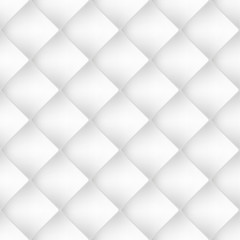 Seamless white diamond tiles pattern, vector wallpaper