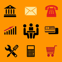 Set of vector business icons