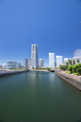 Naklejka premium 横浜みなとみらい・ランドマークタワー周辺
