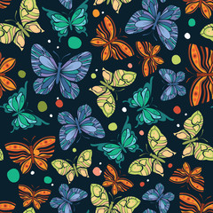 Butterfly seamless pattern