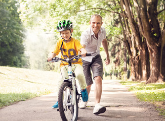 First lessons bicycle riding