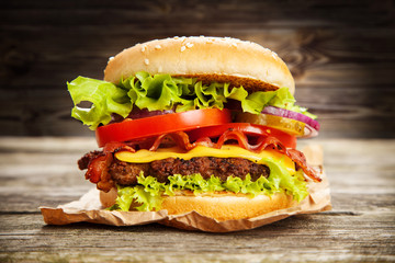 Delicious hamburgers