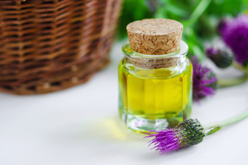 Small bottle of burdock oil