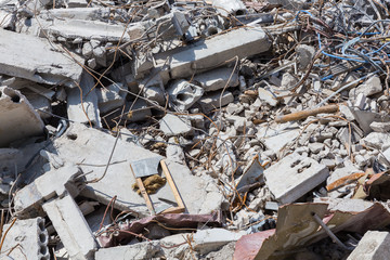 Demolished house before reconstruction