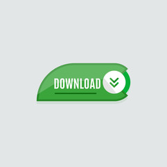 Colorful download web button. Modern flat design.