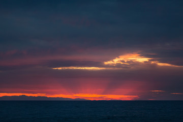 Sunset in the Bay of Alanya