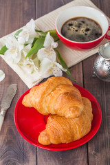 Fresh baked croissants