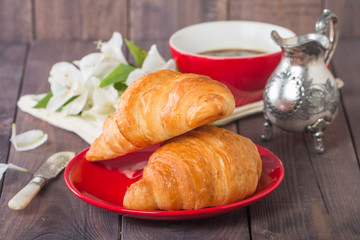 Fresh baked croissants