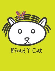 Beauty Cat, art vector design
