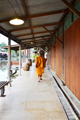 monk walking