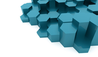 Abstract hexagonal business background rendered