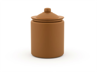 Orange glass rendered isolated