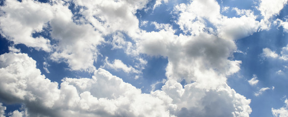 The vast blue sky and clouds sky