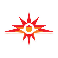 Sun - vector logo concept illustration. Spark logo. Star logo. Vector logo template. Design element.