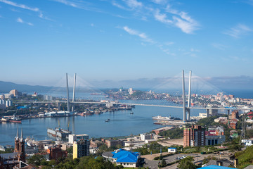 Obraz premium Vladivostok cityscape daylight view.