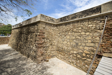 Fort of Pampatar with blue sky on Isla Margarita, Venezuela.