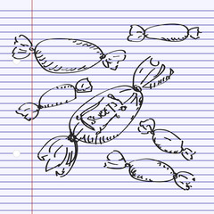 Simple doodle of some sweets